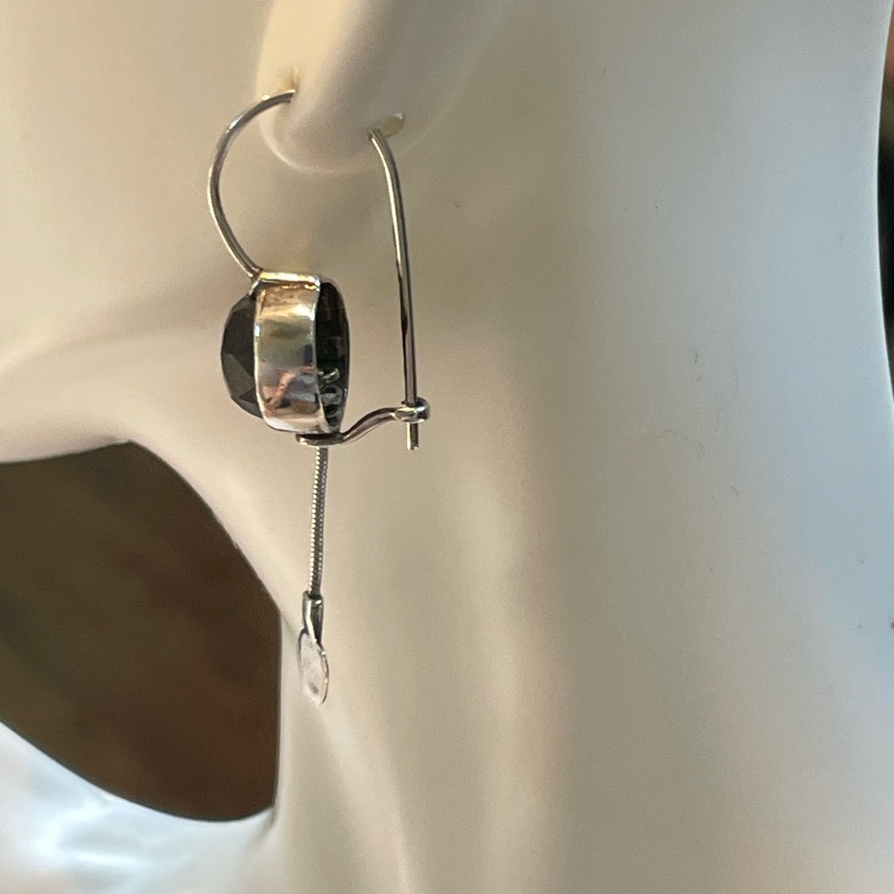 Silpada sterling silver and onyx earrings W 1626 - Picture 2 of 4